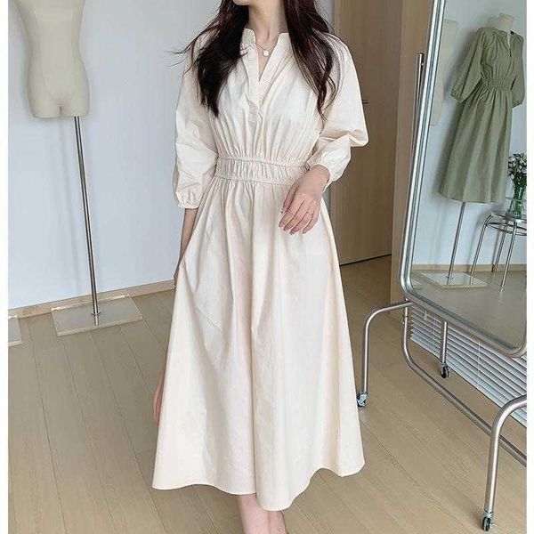 autumn french style temperament simple dresses solid color and v neck stretch, Black;gray
autumn french style temperament simple dresses solid color and v neck stretch, Black;gray
