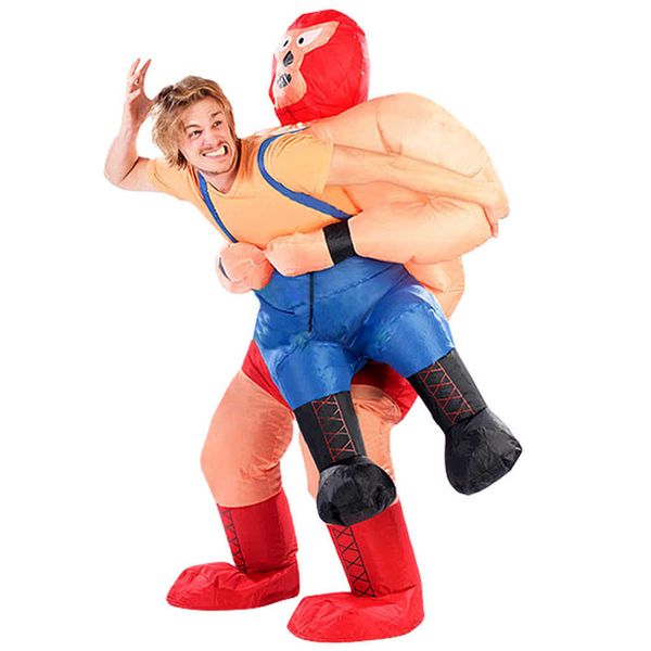 man wrestling fighter inflatable costumes halloween cosplay prop role-playing suit funny party role play disfraces for woman unisex, Blue
man wrestling fighter inflatable costumes halloween cosplay prop role-playing suit funny party role play disfraces for woman unisex, Blue