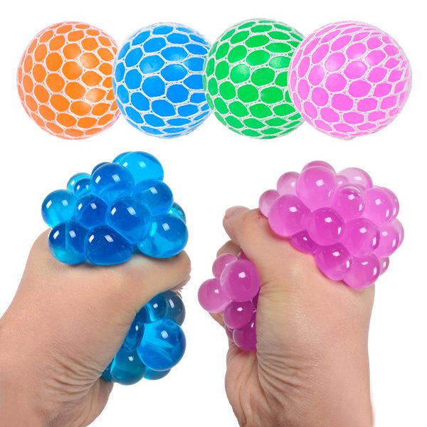 

6.0CM Squishy Ball Fidget Toy Mesh Squish Pectin Grape Ball Anti Stress Venting Balls Funny Squeeze Toys Stress Relief Decompression Toys Anxiety Reliever