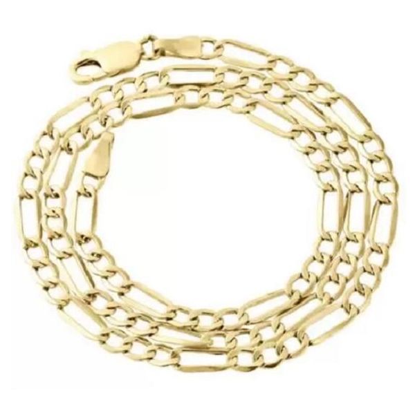 mens real 10k yellow gold figaro chain 4mm necklace high polished 16-30 inches, Black
mens real 10k yellow gold figaro chain 4mm necklace high polished 16-30 inches, Black
