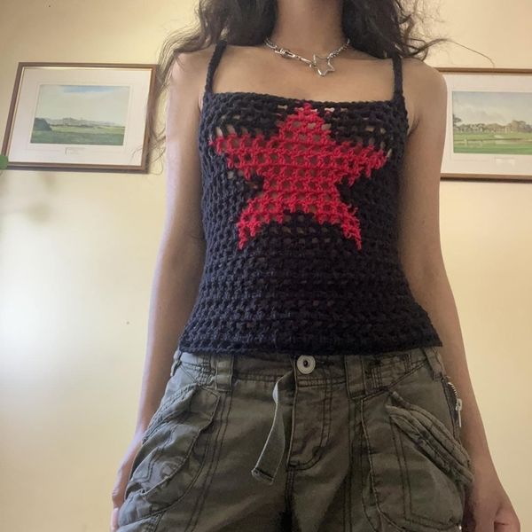 camisoles tanks e girl cute star pattern crochet camis summer knitted hollow out crop fairy grunge retro y2k vest 90s vintage streetwear 23, Black;white
camisoles tanks e girl cute star pattern crochet camis summer knitted hollow out crop fairy grunge retro y2k vest 90s vintage streetwear 23, Black;white