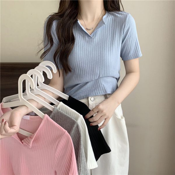 women's t-shirt summer women's short sleeve t shirt fashion solid v-neck female t-shirt o-neck harajuku youg girl casual slim crop, White
women's t-shirt summer women's short sleeve t shirt fashion solid v-neck female t-shirt o-neck harajuku youg girl casual slim crop, White