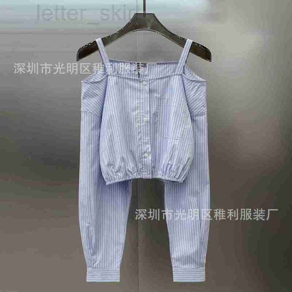 women's tanks & camis designer high version new style blue vertical stripe suspender off shoulder long sleeved shirt with waistband sho, White
women's tanks & camis designer high version new style blue vertical stripe suspender off shoulder long sleeved shirt with waistband sho, White
