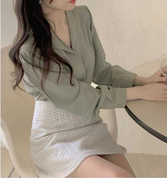 womens korean style elegant lapel shirts pleated long sleeved shirt autumn solid, White
womens korean style elegant lapel shirts pleated long sleeved shirt autumn solid, White