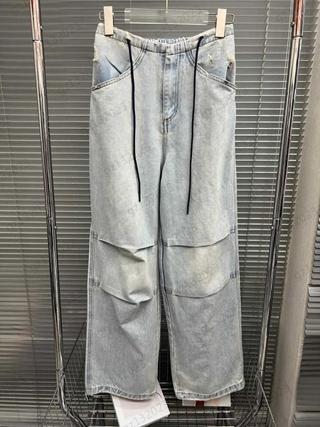 designer jeans splicing elastic waist drawstring pocket denim trousers back elastic press pleat design fashion slim pant jeans for women, Blue
designer jeans splicing elastic waist drawstring pocket denim trousers back elastic press pleat design fashion slim pant jeans for women, Blue