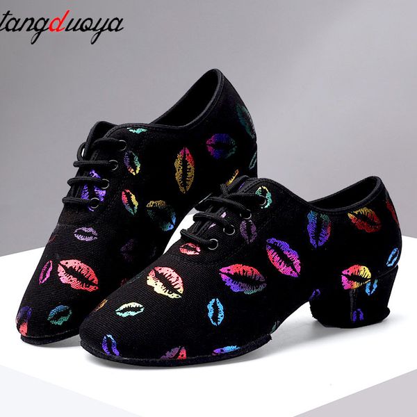 dance shoes high heel dance shoes sneakers women ballroom latin woman black close toe dancing for lip print 230414
dance shoes high heel dance shoes sneakers women ballroom latin woman black close toe dancing for lip print 230414