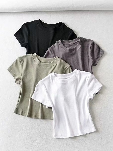 men s t shirts summer women o neck short sleeve t shirt slim elastic skinny crop 230414, White;black
men s t shirts summer women o neck short sleeve t shirt slim elastic skinny crop 230414, White;black