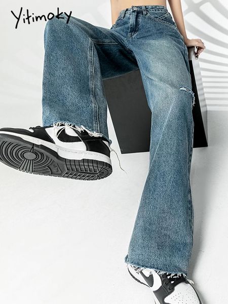 jeans yitimoky hole casual vintage jeans women high waist baggy y2k jeans streetwear hiphop harajuku full length washed denim trousers, Blue
jeans yitimoky hole casual vintage jeans women high waist baggy y2k jeans streetwear hiphop harajuku full length washed denim trousers, Blue