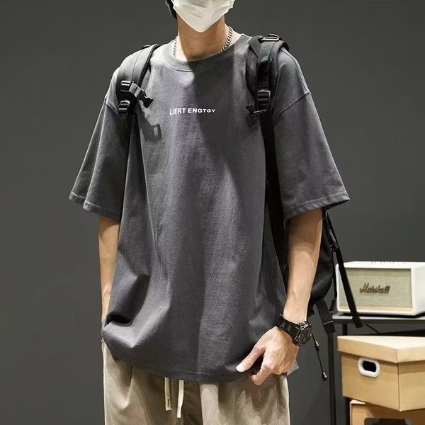men's tshirts summer japanese style short sleeve tshirt simple atmospheric loose oversized breathable half tee shirt 230414, White;black
men's tshirts summer japanese style short sleeve tshirt simple atmospheric loose oversized breathable half tee shirt 230414, White;black