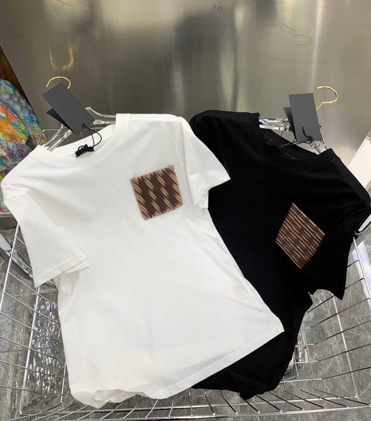 23ss womens t-shirt tee womens designer clothing round neck pure cotton double f letter patchwork pocket t-shirt womens clothes, White
23ss womens t-shirt tee womens designer clothing round neck pure cotton double f letter patchwork pocket t-shirt womens clothes, White