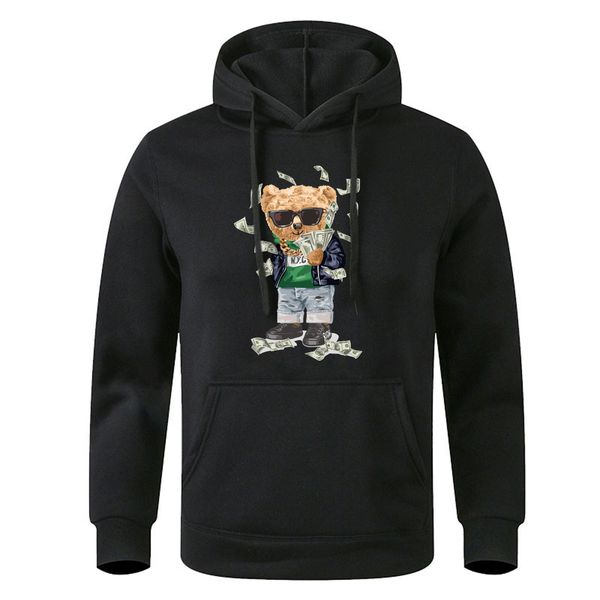 rich fashion teddy bear print men's hoodies clothes personality hip hop streetwear creativity fleece hoody warm loose men hoodies, Black
rich fashion teddy bear print men's hoodies clothes personality hip hop streetwear creativity fleece hoody warm loose men hoodies, Black