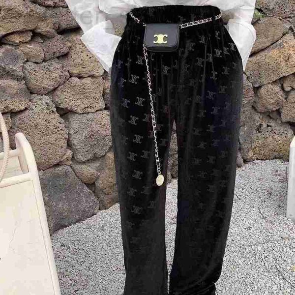 women's tracksuits designer original tagmatching waist bag, dark patterned golden velvet wide leg pants, high draped straight female pa, Gray
women's tracksuits designer original tagmatching waist bag, dark patterned golden velvet wide leg pants, high draped straight female pa, Gray