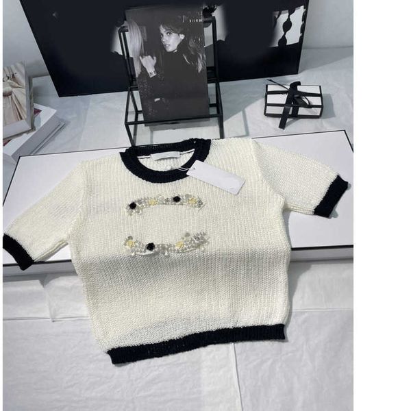 23ss womens knits womens designer clothing pure handmade heavy industry different elements beaded short sleeves short sleeved knitted womens, White
23ss womens knits womens designer clothing pure handmade heavy industry different elements beaded short sleeves short sleeved knitted womens, White