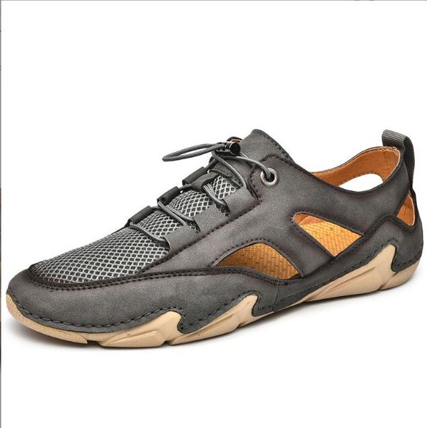 men genuine leather two ways wear sandals male beach solid sewing leisure slippers summer new skin friendly wear-resistant shoes, Black
men genuine leather two ways wear sandals male beach solid sewing leisure slippers summer new skin friendly wear-resistant shoes, Black