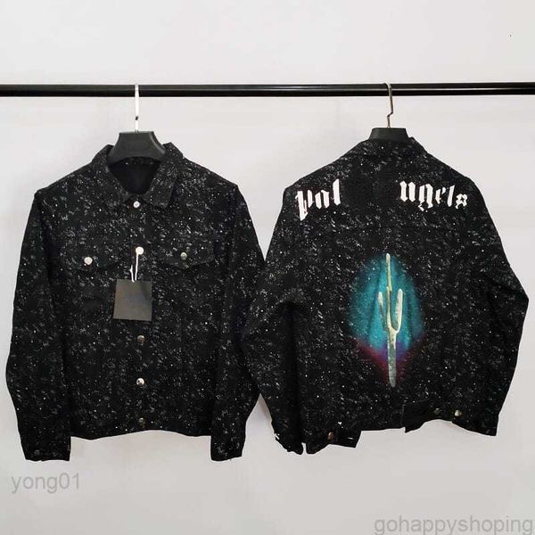 high version palm designer denim jacket splashed ink wash short cardigan coat men women fashion denims coats, White;black
high version palm designer denim jacket splashed ink wash short cardigan coat men women fashion denims coats, White;black