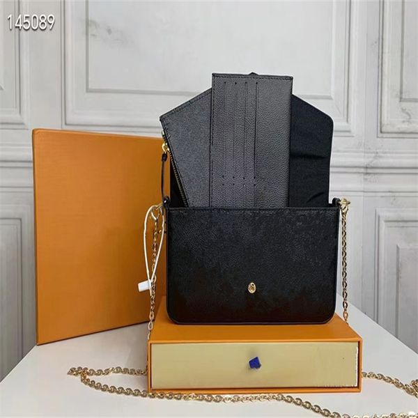 pochette chain bag luxurys designers bags women shoulder handbags embossed flower fashion female crossbody purse card holder wallet with box
pochette chain bag luxurys designers bags women shoulder handbags embossed flower fashion female crossbody purse card holder wallet with box
