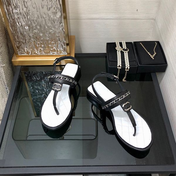 designer womens sandals flat flip-flops thong sheepskin hardware chain leather sole women slippers beach shoes dress wedge mule adjustable a, Black
designer womens sandals flat flip-flops thong sheepskin hardware chain leather sole women slippers beach shoes dress wedge mule adjustable a, Black