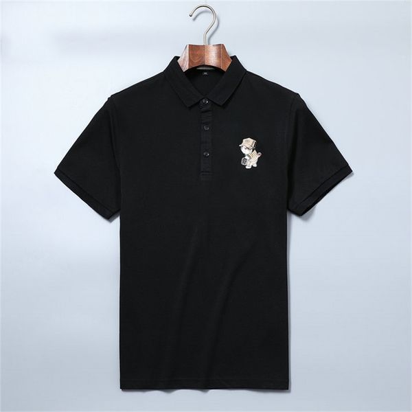 men's tee polo black and white color fashion casual business classic embroidered head brand 100 cotton street hip hop wear palm guillot, White;black
men's tee polo black and white color fashion casual business classic embroidered head brand 100 cotton street hip hop wear palm guillot, White;black