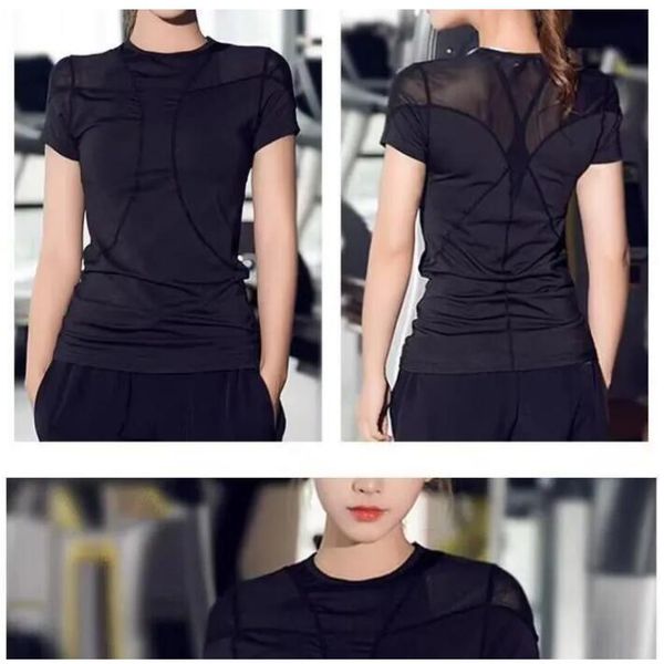 lulus yoga suit summer mesh fitness short sleeve women's sports running quick dry t-shirt high elastic slim yoga dress half sleeve thin, Gray
lulus yoga suit summer mesh fitness short sleeve women's sports running quick dry t-shirt high elastic slim yoga dress half sleeve thin, Gray