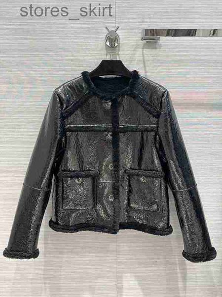 women's leather & faux leather designermilan runway women's leather & faux leather 2023 new spring o neck long sleeve panelled coa, Black
women's leather & faux leather designermilan runway women's leather & faux leather 2023 new spring o neck long sleeve panelled coa, Black