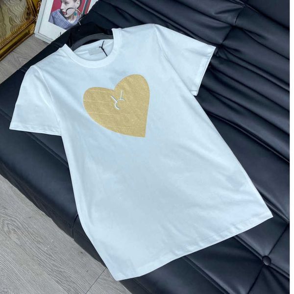 23ss womens designer clothing womens t-shirt tee round neck pure cotton three-dimensional embroidery letter pattern gold love ornament t-shi, White
23ss womens designer clothing womens t-shirt tee round neck pure cotton three-dimensional embroidery letter pattern gold love ornament t-shi, White