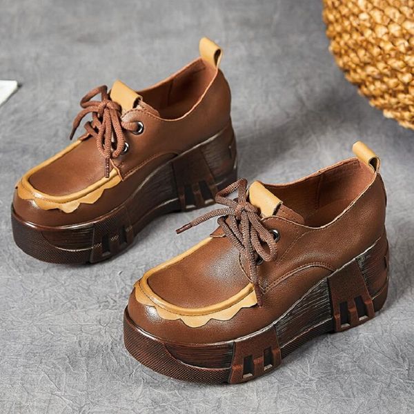 spring genuine leather women shoes wedged thick bottoming lace-up fashion casual all-match comfortable women's shoes d2h23, Black
spring genuine leather women shoes wedged thick bottoming lace-up fashion casual all-match comfortable women's shoes d2h23, Black
