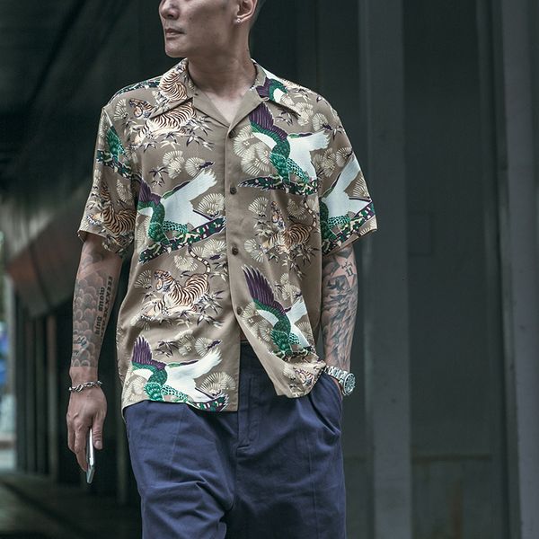men's casual shirts non stock japanese tiger camp shirt old fashion summer men's short sleeve shirts 230414, White;black
men's casual shirts non stock japanese tiger camp shirt old fashion summer men's short sleeve shirts 230414, White;black