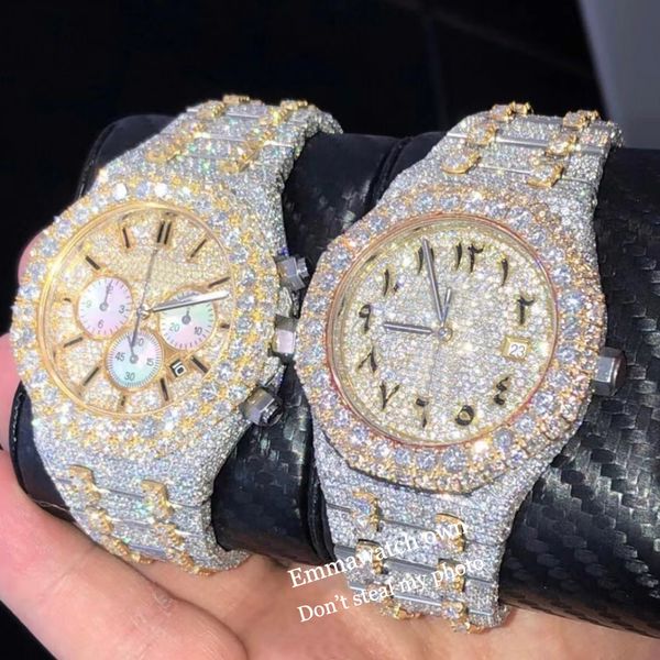 2023 new version moissanite stones watch silver pass test mens 2 tone vvs diamonds watches automatic eta luxury full iced out chronograph em, Slivery;brown
2023 new version moissanite stones watch silver pass test mens 2 tone vvs diamonds watches automatic eta luxury full iced out chronograph em, Slivery;brown