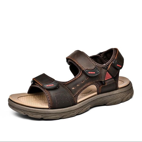 summer sandals men real leather classic roman sandals slipper outdoor sneaker beach rubber flip flops men water trekking sandals 38-46, Black
summer sandals men real leather classic roman sandals slipper outdoor sneaker beach rubber flip flops men water trekking sandals 38-46, Black
