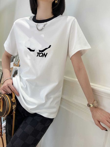 23ss womens t-shirt tee womens designer clothing round neck pure cotton chain embellished color patchwork monogram print t-shirt womens clot, White
23ss womens t-shirt tee womens designer clothing round neck pure cotton chain embellished color patchwork monogram print t-shirt womens clot, White