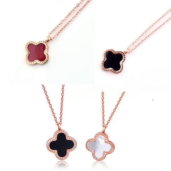 titanium steel four-leaf clover necklace fashion everything collars rose gold black and white double-sided shell lucky grass clavicle chain, Silver
titanium steel four-leaf clover necklace fashion everything collars rose gold black and white double-sided shell lucky grass clavicle chain, Silver