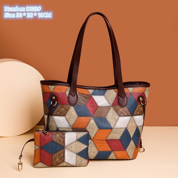 Factory wholesale ladies shoulder bags 3 colors simple washed leather tote bag elegant two-piece color matching fashion women purse fashion printed handbag, Blue-9022#
Factory wholesale ladies shoulder bags 3 colors simple washed leather tote bag elegant two-piece color matching fashion women purse fashion printed handbag, Blue-9022#