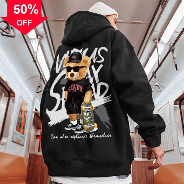 men's hoodies sweatshirts skate bear print anime men and women streetwear oversize harajuku fasion casual y2k s to 2xl size, Black
men's hoodies sweatshirts skate bear print anime men and women streetwear oversize harajuku fasion casual y2k s to 2xl size, Black