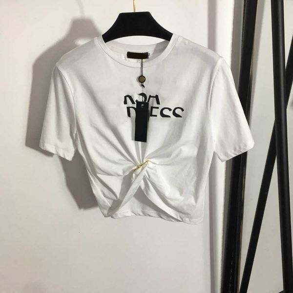 23ss womens t-shirt tee womens designer clothing round neck pure cotton monogram pin tucked waist short crop short sleeve t-shirt womens clo, White
23ss womens t-shirt tee womens designer clothing round neck pure cotton monogram pin tucked waist short crop short sleeve t-shirt womens clo, White