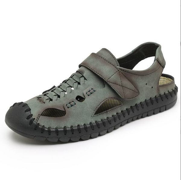 men leather sandals summer classic men shoes slippers soft sandals men roman comfortable outdoor walking footwear, Black
men leather sandals summer classic men shoes slippers soft sandals men roman comfortable outdoor walking footwear, Black