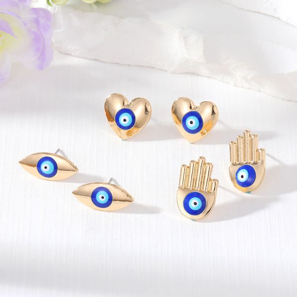 s3575 love heart fatima palm enamel turkish blue eye stud earrings for women evil eyes earrings, Golden;silver
s3575 love heart fatima palm enamel turkish blue eye stud earrings for women evil eyes earrings, Golden;silver