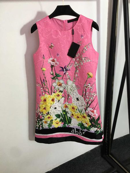 23ss summer dresses womens designer clothing women dress pearl stud drill flower rabbit print sleeveless vest dress womens clothing, Black;gray
23ss summer dresses womens designer clothing women dress pearl stud drill flower rabbit print sleeveless vest dress womens clothing, Black;gray