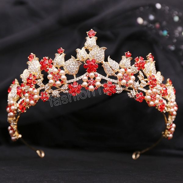flowers pearl tiaras crowns for women wedding bridal hair accessories crystal headpiece headdress prom costume jewelry, White;golden
flowers pearl tiaras crowns for women wedding bridal hair accessories crystal headpiece headdress prom costume jewelry, White;golden