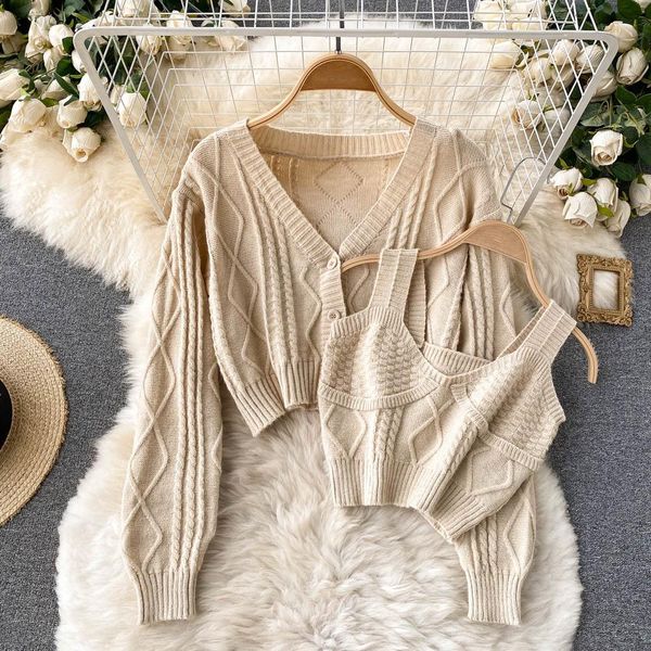 sweaters pinkou women chic solid cardigan two piece set sleeveless knitted camis short style sweater coats outwear chic suits tz163, White;black
sweaters pinkou women chic solid cardigan two piece set sleeveless knitted camis short style sweater coats outwear chic suits tz163, White;black