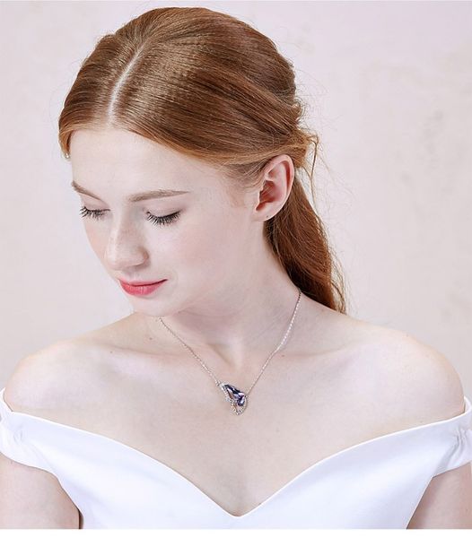 12 sets/lot women jewelry pendant necklace inlaid superior rhinestone crystal twinkle non fading valentine's gift plating white k elega, Silver
12 sets/lot women jewelry pendant necklace inlaid superior rhinestone crystal twinkle non fading valentine's gift plating white k elega, Silver