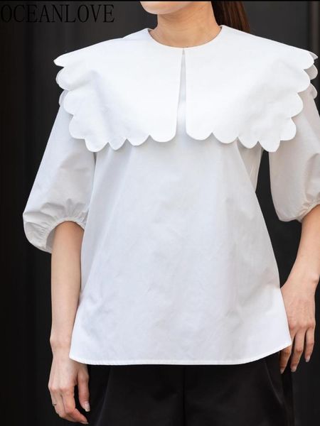 t-shirt oceanlove sailor collar women blouses japan style solid puff sleeve ropa mujer vintage loose spring summer sweet blusas, White
t-shirt oceanlove sailor collar women blouses japan style solid puff sleeve ropa mujer vintage loose spring summer sweet blusas, White