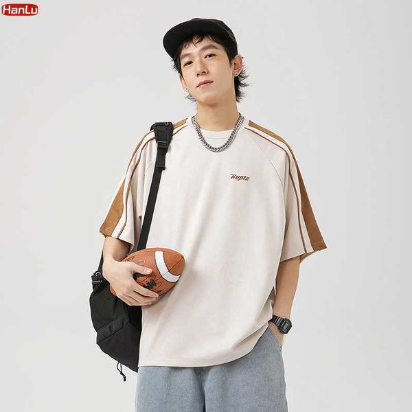 men's t-shirts 2023 new 300g suede t-shirt oversize patchwork o-neck fashion casual striped sleeve solid color loose, White;black
men's t-shirts 2023 new 300g suede t-shirt oversize patchwork o-neck fashion casual striped sleeve solid color loose, White;black