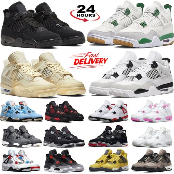 OG Jumpman 4 basketball shoes Men Women Genuine Leather black cat 4s Basket Sneakers Oreo Thunder Midnight Navy breed Outdoor Sports Trainers, 42#
OG Jumpman 4 basketball shoes Men Women Genuine Leather black cat 4s Basket Sneakers Oreo Thunder Midnight Navy breed Outdoor Sports Trainers, 42#