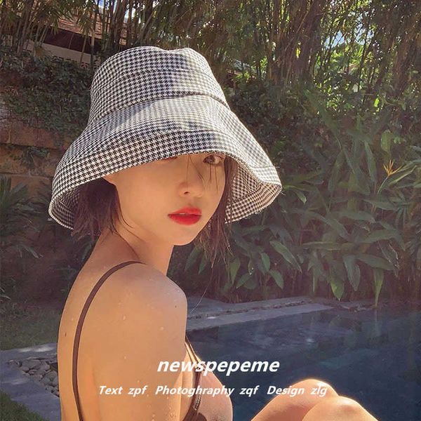 wide brim hats houndstooth bucket hats women's summer beach print washable cotton bucket sun hat outdoors fisherman hat bob panama caps, Blue;gray
wide brim hats houndstooth bucket hats women's summer beach print washable cotton bucket sun hat outdoors fisherman hat bob panama caps, Blue;gray
