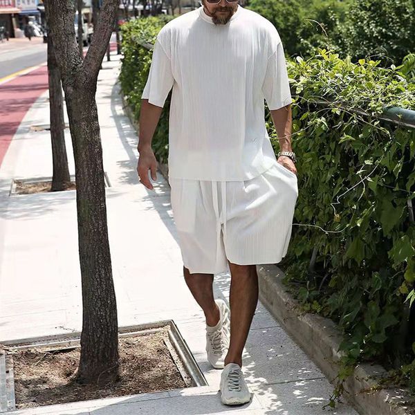 mens tracksuits men fashion striped print two piece suits loose pockets pants outfits tracksuit summer short sleeve tshirts shorts sets 2304, Gray
mens tracksuits men fashion striped print two piece suits loose pockets pants outfits tracksuit summer short sleeve tshirts shorts sets 2304, Gray