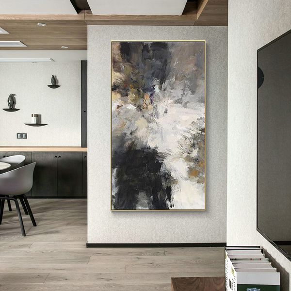 abstract black and white modern wall art canvas painting posters and prints yellow wall pictures for living room home decoration
abstract black and white modern wall art canvas painting posters and prints yellow wall pictures for living room home decoration