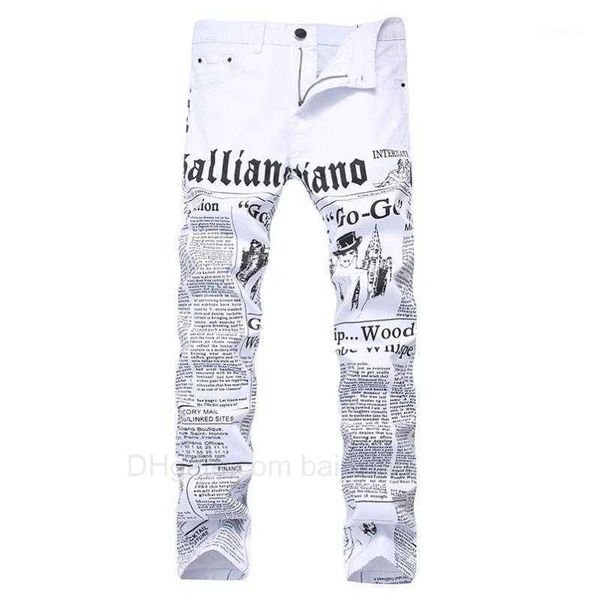 jeans mens men's autumn denim trousers letter spaper printing casual white pants male painted skinny plus size, Blue
jeans mens men's autumn denim trousers letter spaper printing casual white pants male painted skinny plus size, Blue