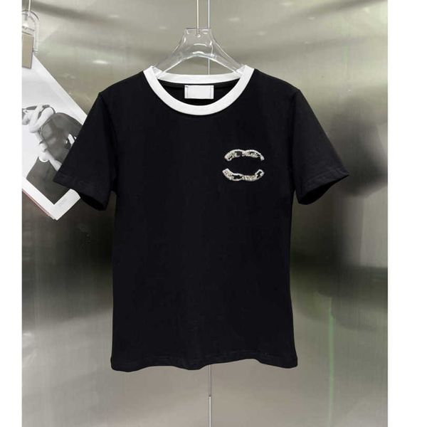 23ss tee womens t-shirt womens designer clothing round neck pure cotton sequin embroidery color mosaic logo womens clothes a1, White
23ss tee womens t-shirt womens designer clothing round neck pure cotton sequin embroidery color mosaic logo womens clothes a1, White