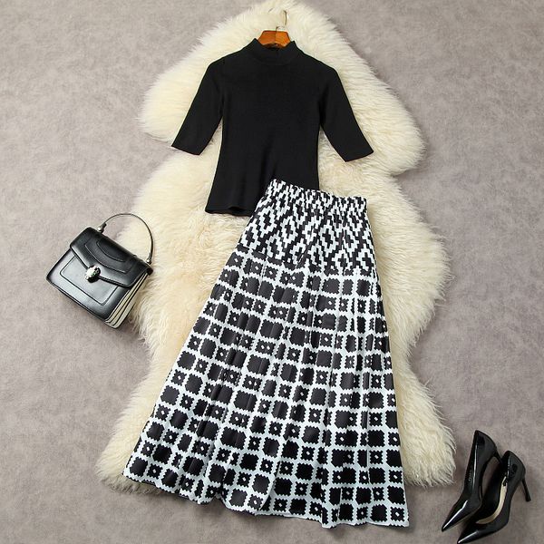 two piece dress european and american women's clothes 2023 spring new five-point sleeve knitted t-shirt printed skirt fashion suit, White
two piece dress european and american women's clothes 2023 spring new five-point sleeve knitted t-shirt printed skirt fashion suit, White