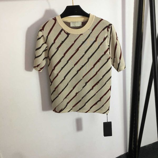 23ss womens designer clothing designer womens knits lock pattern crewneck short-sleeved sweater t-shirt womens clothes, White
23ss womens designer clothing designer womens knits lock pattern crewneck short-sleeved sweater t-shirt womens clothes, White